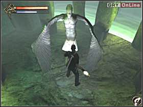 Dotrzesz do posągu anioła, wokół którego porozstawiane są cztery cokoły - 28 - Bagna cz.2 - Shade: Gniew Aniołów - poradnik do gry