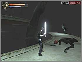 Możesz biec w lewo, lecz tam są tylko demony (lewy obrazek) - 29 - Maszyna cz.2 - Shade: Gniew Aniołów - poradnik do gry