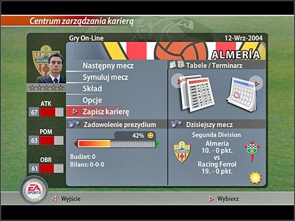 1 - Początki ligi | Kariera | FIFA Football 2005 - FIFA Football 2005 - poradnik do gry