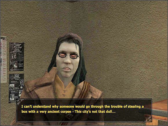 Beckett. Sprawia wrażenie inteligenta. - Museum | Vampire The Masquerade Bloodlines - Vampire The Masquerade: Bloodlines - poradnik do gry