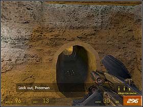 Na dole spotkasz rebeliantkę, która poinformuje Cię o skrzyni z rakietami znajdującej się gdzieś na placu przed posiadłością - Follow Freeman! (4) | Solucja Half-Life 2 - Half-Life 2 - poradnik do gry