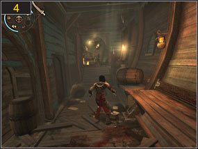 W ferworze walki dostajesz się pod pokład [3], gdzie napotkasz nowe zastępy wrogów - Prolog (tutorial) - Statek | Prolog, Wrak | Prince of Persia Dusza Wojownika - Prince of Persia: Dusza Wojownika - poradnik do gry