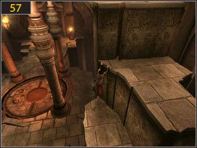 Przy fontannie uzupełnij życie i zapisz stan gry [56] - Pierwsze kroki w przeszłości - Wejście do fortecy - przeszłość | Zrujnowana forteca, Pierwsze kroki w przeszłość - Prince of Persia: Dusza Wojownika - poradnik do gry