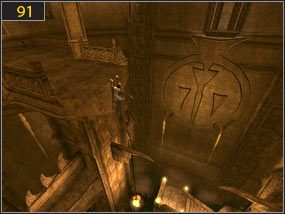 Na górze możemy uzupełnić zdrowie i zapisać stan gry [90] - Ołtarz ofiarny - przeszłość (1) | Dama w niebezpieczeństwie, Mroczna dłoń losu - Prince of Persia: Dusza Wojownika - poradnik do gry