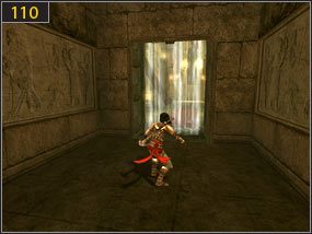 Przebrnąwszy przez nie [109], staniemy przed drzwiami z wody [110] - Ołtarz ofiarny - przeszłość (2) | Dama w niebezpieczeństwie, Mroczna dłoń losu - Prince of Persia: Dusza Wojownika - poradnik do gry