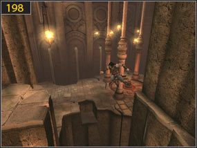 Kolejny bieg po ścianie [197] i jesteśmy na skale z wystającymi gzymsami - Wejście do fortecy - przeszłość (2) | Wieże | Prince of Persia Dusza Wojownika - Prince of Persia: Dusza Wojownika - poradnik do gry