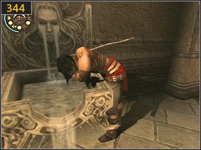 Tam pokonujemy 3 wrogów [343] i uzupełniamy życie [344] - Druga wieża - Mechaniczna wieża - przeszłość | Druga wieża, Wodna Pani - Prince of Persia: Dusza Wojownika - poradnik do gry