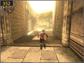 W korytarzu krótka potyczka [351] i trafiamy na zewnątrz - Druga wieża - Mechaniczna wieża - przeszłość | Druga wieża, Wodna Pani - Prince of Persia: Dusza Wojownika - poradnik do gry