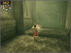 Ponownie bieg po ścianie, skok na drążek [361] i potem w kierunku bramy - Hol ogrodowy - przeszłość | Druga wieża, Wodna Pani | PoP Dusza Wojownika - Prince of Persia: Dusza Wojownika - poradnik do gry