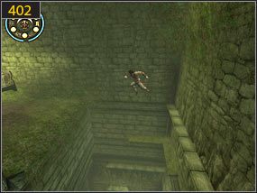 W końcu docieramy do ściany [401], gdzie za pomocą półek wydostajemy się na górę [402] - Hol ogrodowy - teraźniejszość | Woda i ogrody | Prince of Persia Dusza Wojownika - Prince of Persia: Dusza Wojownika - poradnik do gry