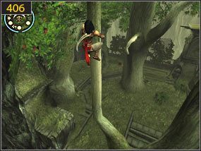 Przebiegamy po pionowej ścianie [405] i odbijamy się na drugą stronę - Ogród - teraźniejszość | Woda i ogrody | Prince of Persia Dusza Wojownika - Prince of Persia: Dusza Wojownika - poradnik do gry