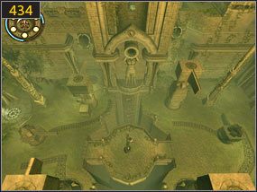 Chwile potem walczymy ze sługami ciemności [433] i trafiamy na wielki plac z fontannami, kolumnami etc - Wodospady w ogrodzie - przeszłość (1) | Woda i ogrody | PoP Dusza Wojownika - Prince of Persia: Dusza Wojownika - poradnik do gry