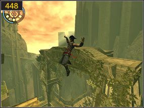 Dźwignię przekręcamy tak, aby skierować strumień wody w kierunku rowu pokrytego metalowym wzorem [447] - Wodospady w ogrodzie - przeszłość (2) | Woda i ogrody | PoP Dusza Wojownika - Prince of Persia: Dusza Wojownika - poradnik do gry