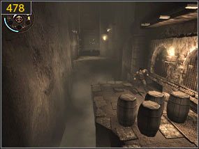 Ruszamy przed siebie [477] i pokonujemy korytarz z pułapkami [478] oraz goniącą nas Dahaką - Długa droga do domu - Plaża - teraźniejszość | Imperatorka, Długa droga do domu, Przeznaczenie - Prince of Persia: Dusza Wojownika - poradnik do gry