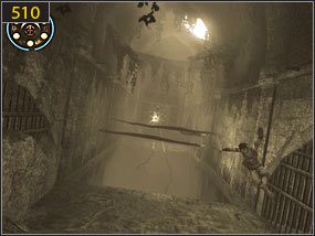 Niestety na drodze stanie nam Dahaka [509], przed którą musimy uciekać [510] - Więzienie - teraźniejszość | Tron i maska | Prince of Persia Dusza Wojownika - Prince of Persia: Dusza Wojownika - poradnik do gry