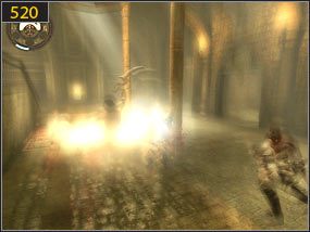 W pomieszczeniu przesuwamy dźwignię [519] i walczymy z kilkoma przeciwnikami - najlepiej użyć podczas walki spowolnienia czasu [520] - Więzienie - przeszłość (1) | Tron i maska | Prince of Persia Dusza Wojownika - Prince of Persia: Dusza Wojownika - poradnik do gry