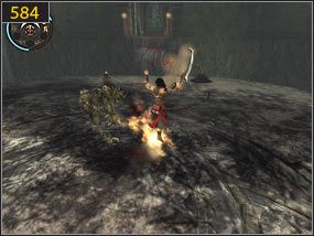 Docieramy do wielkiej sali z ogromna areną [583], na której musimy pokonać wielu wrogów [584] - Święte jaskinie - teraźniejszość (1) | Twarz czasu | PoP Dusza Wojownika - Prince of Persia: Dusza Wojownika - poradnik do gry