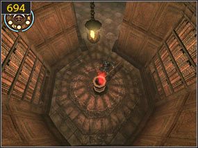 Rozbijamy drewnianą ścianę [693] i przesuwamy dźwignię, aby otworzyć drzwi [694] - Biblioteka - przeszłość | Lustrzane przeznaczenie | PoP Dusza Wojownika - Prince of Persia: Dusza Wojownika - poradnik do gry