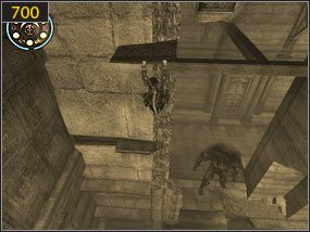 Tam odbijając się od regałów z książkami wskakujemy wyżej, później na drążek a z niego na górną belkę [699] - Biblioteka - przeszłość | Lustrzane przeznaczenie | PoP Dusza Wojownika - Prince of Persia: Dusza Wojownika - poradnik do gry