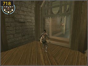 Wieszamy się na dźwigni [717], po czym kierujemy się powrotem do pomieszczenia, skąd przed chwilą przyszliśmy i stajemy przed otwartą bramą [718] - Mistyczne jaskinie - przeszłość | Lustrzane przeznaczenie | PoP Dusza Wojownika - Prince of Persia: Dusza Wojownika - poradnik do gry