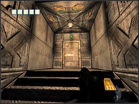 Podejdź do kontrolera obok drzwi do hangaru i skorzystaj z niego (Retina Scanner ) - 11 - Showers (2) | Solucja | Kroniki Riddicka Ucieczka z Butcher Bay - Kroniki Riddicka: Ucieczka z Butcher Bay - poradnik do gry