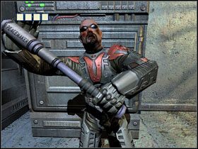 Jeśli uda Ci się pokonać Bama , ten zostanie zniesiony z areny, a Ty trafisz do pokoju przesłuchań - 17 - Feed Ward (3) | Solucja | Kroniki Riddicka Ucieczka z Butcher Bay - Kroniki Riddicka: Ucieczka z Butcher Bay - poradnik do gry