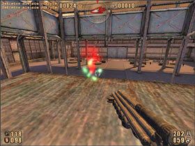 Kilka razy powtarzamy ten numer i jesteśmy na drugim gzymsie prostopadłym do tego, na którym byliśmy przed chwilą - 6.3 Laboratorium cz.2 | Painkiller Battle Out of Hell - Painkiller: Battle Out of Hell - poradnik do gry