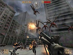 Teraz zeskakujemy na dół i czekamy na desant - 6.5 Wymarłe Miasto cz.2 | Painkiller Battle Out of Hell - Painkiller: Battle Out of Hell - poradnik do gry