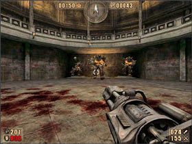 Za nami zamyka się krata i chwilę później z balkonów zeskakują wrogowie - 6.7 Koloseum cz.4 | Painkiller Battle Out of Hell - Painkiller: Battle Out of Hell - poradnik do gry