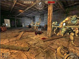 Zbieramy dobra, przeskakujemy korzystając z występu nad schodami na drugą stronę - 6.7 Koloseum cz.9 | Painkiller Battle Out of Hell - Painkiller: Battle Out of Hell - poradnik do gry