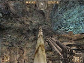 Druga droga - podchodzimy do krawędzi platformy i skaczemy tak, aby wylądować na linie po której się tu dostaliśmy - 6.9 Jaskinia cz.4 | Painkiller Battle Out of Hell - Painkiller: Battle Out of Hell - poradnik do gry