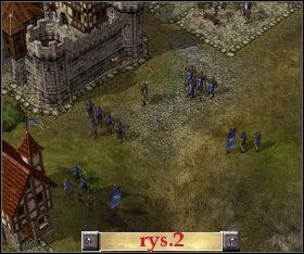 Sukcesywnie budując osadę musimy bronić wstępu do naszej wioski [rys - Misja 2 w The Settlers Dziedzictwo Królów - The Settlers: Dziedzictwo Królów - poradnik do gry