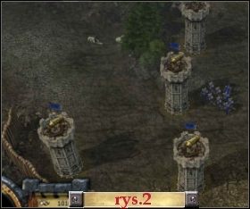 W międzyczasie (podczas rozbudowy miasta) warto udać się do Leonarda (7) , który poprosi o pomoc dla wioski (8) - Misja 13 w The Settlers Dziedzictwo Królów - The Settlers: Dziedzictwo Królów - poradnik do gry