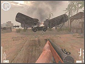 Odrobinę dalej jest ważne miejsce, gdyż znajduje się tam samochód - Atol Makin (4) | Kampania 2 | Medal of Honor Wojna na Pacyfiku - Medal of Honor: Wojna na Pacyfiku - poradnik do gry