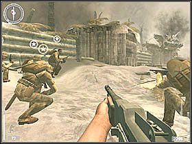 Apteczka jest tym razem w innym miejscu, ale warto ją odszukać, bo dotarcie do plaży będzie dość wyczerpujące dla Waszego stanu zdrowia - Tarawa (2) | Kampania 4 | Medal of Honor Wojna na Pacyfiku - Medal of Honor: Wojna na Pacyfiku - poradnik do gry