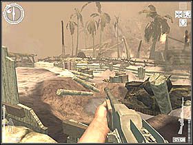 Po chwili traficie na ostanie już działo do wysadzenia, a później dojdziecie do bardzo ważnego miejsca - Tarawa (8) | Kampania 4 | Medal of Honor Wojna na Pacyfiku - Medal of Honor: Wojna na Pacyfiku - poradnik do gry