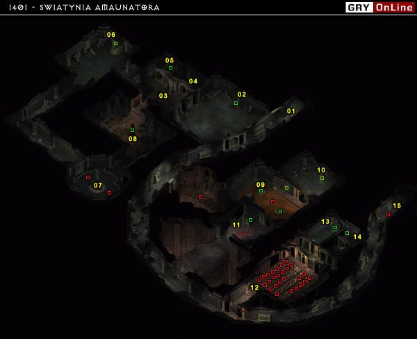 01 - Wejście do Lokacji - 1401 - Świątynia Amaunatora | Baldurs Gate II Cienie Amn - Baldurs Gate II: Cienie Amn - poradnik do gry