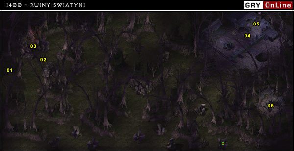 Sprowadzają nas tu ślady jakie znajdujemy szukając przyczyn problemów na Wzgórzach Umar - 1400 - Ruiny Świątyni | Baldurs Gate II Cienie Amn - Baldurs Gate II: Cienie Amn - poradnik do gry