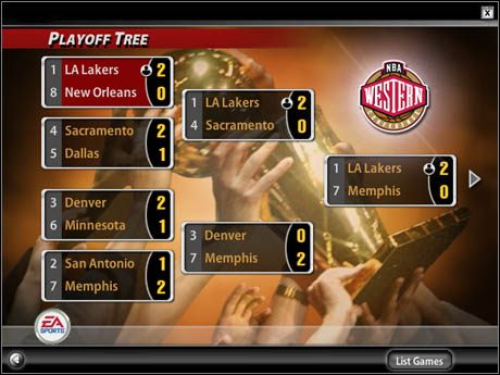 Na początku wybierasz drużyny, które mają starać się o miano tej najlepszej - [Game Mods] Playoffs | NBA Live 2005 - NBA Live 2005 - poradnik do gry