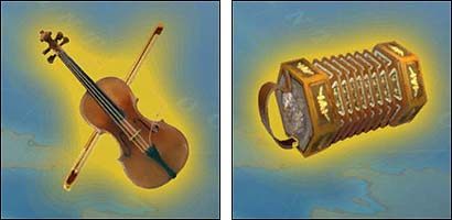 Three-Stringed Fiddle i Concertina - Przedmioty (3) | Rozwój bohatera w Sid Meiers Pirates! - Sid Meiers Pirates! (2004) - poradnik do gry