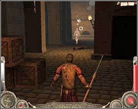 Po opuszczeniu budynku natrafisz na nowego wartownika [1], jednak w trójkę nie powinniście mieć najmniejszych problemów z pozbyciem się go - Misja 2 (cz.2) | Augustus W służbie Cezara - Augustus: W służbie Cezara - poradnik do gry