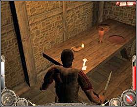 Po rozpoczęciu misji zwab jednego z dwóch wrogów, patrolujących drewniane wozy i ogłusz go lub zacznij z nim walczyć [1] - Misja 5 (cz.1) | Augustus W służbie Cezara - Augustus: W służbie Cezara - poradnik do gry