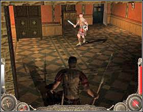 W kolejnym pomieszczeniu znajdziesz na ścianie instrukcję, umożliwiającą skorzystanie z windy [1] - Misja 6 (cz.2) | Augustus W służbie Cezara - Augustus: W służbie Cezara - poradnik do gry