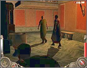 Przejdź przez kilka pokoi, aż trafisz na przejście wychodzące na balkon [1] - Misja 7 (cz.1) | Augustus W służbie Cezara - Augustus: W służbie Cezara - poradnik do gry