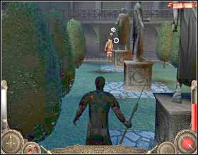 Znajdziesz się w drugim ogrodzie, gdzie od razu rozpraw się z dwoma żołnierzami, patrolującymi teren z prawej [1] - Misja 9 (cz.2) | Augustus W służbie Cezara - Augustus: W służbie Cezara - poradnik do gry