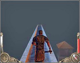 Wbiegnij po schodach na samą górę i skręć w prawo, gdzie czeka cię walka z żołnierzem [1] - Misja 12 | Augustus W służbie Cezara - Augustus: W służbie Cezara - poradnik do gry