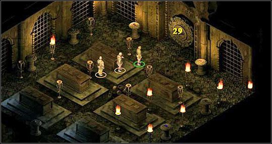 Znajdujesz się w Wielkiej Krypcie, w której na jednej ze ścian znajduje się wielkie kamienne koło [29] z miejscem, w którym musisz umieścić zdobyty wcześniej krąg - [AKT I] cz.4 - Jak rozpętałem II wojnę światową ... - poradnik do gry
