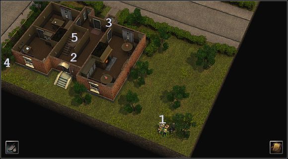 Choć zaczynasz (1 ) ukryty przed wzrokiem wrogów, znalezienie osłony na pewno nie będzie złym pomysłem - [Oś] (Północna Anglia) Biuro brytyjskiego komendanta do Silent Storm - Silent Storm - poradnik do gry