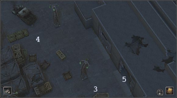 Dojdziesz w ten sposób przed wejście do fabryki (5 ) - [Alianci] (Brandenburgia) Niemiecka fabryka broni | Silent Storm - Silent Storm - poradnik do gry