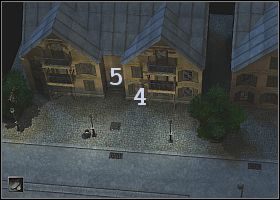 Gdy tylko tak się stanie, ruszaj na północny zachód - przekrocz ulicę (3 ) i wejdź do budynku (4 ) drzwiami (5 ) bądź oknem - wedle woli - [Alianci] (Brandenburgia) Niemieckie miasto | Silent Storm - Silent Storm - poradnik do gry